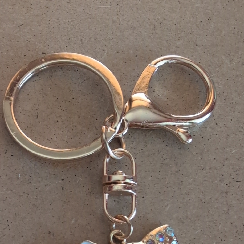 Cute Rhinestone Cat Keychain - Picture 2 of 6